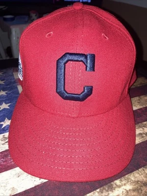 Cleveland Indians Guardians New Era 59fifty Fitted Hat Cap 7 5/8 World Series - Image 1 of 4