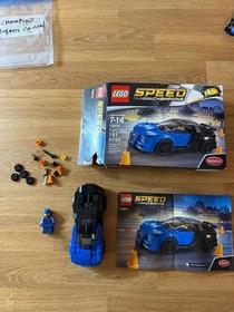 LEGO SPEED CHAMPIONS: Bugatti Chiron (75878) Complete and Assembled, Box Damage