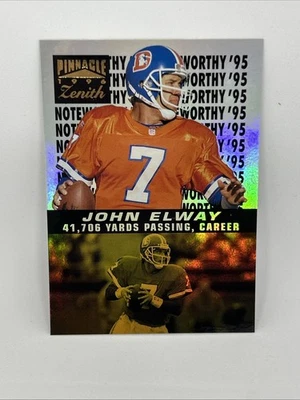 Zenith Noteworthy '95 1996 Inserto Denver Broncos #11 John Elway Salón de la fama Foto 1 de 2