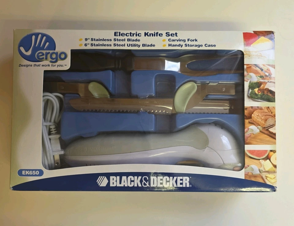 Juego de cuchillos eléctricos Black & Decker ERGO modelo EK650 NUEVO EN CAJA Foto 1 de 2