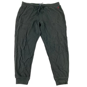 Polo Ralph Lauren Black Waffle Knit Sleep Jogger Pants 100% Cotton Mens Size XL - Picture 1 of 9