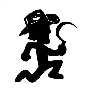 Hatchet Boondox Man Cowboy Hat Vinyl Decal Sticker - Picture 1 of 1