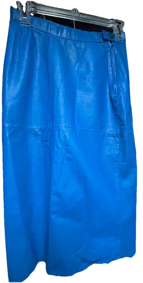 Avon Fashions 皇家蓝色皮裙 7/8 码 — 第 1/4 张图片