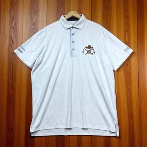 Greyson Polo da golf uomo XL bianca a pois logo Hyatt - Foto 1 di 13