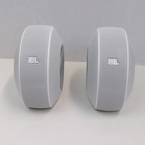 JBL Pebbles USB Powered Desktop Computer Speakers Silver White Stereo Pair USB  - Picture 1 of 7