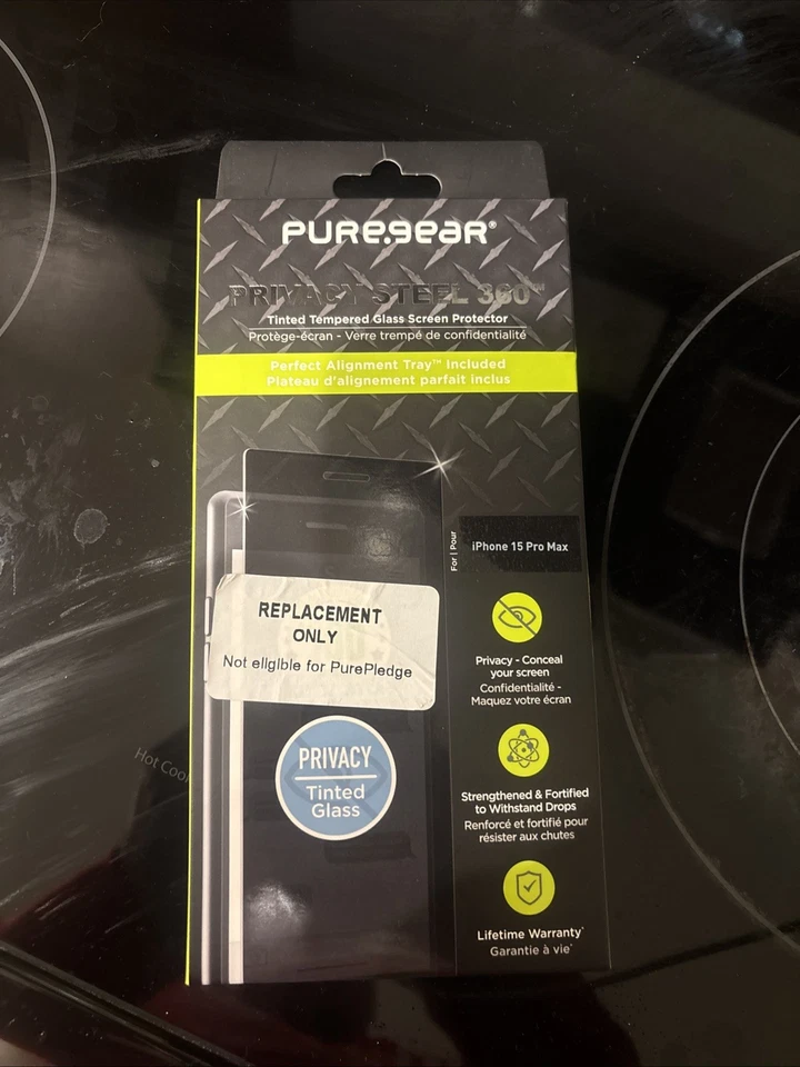 🔥New🔥 PureGear Steel 360 - Apple iPhone 15 Pro Max - Glass Screen Protector - Image 1 of 1