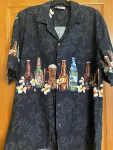 Camisa hawaiana Pacific Legend Beer Theme para hombre manga corta 48 pecho - Imagen 1 de 6