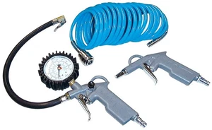 Druckluft-Set Reifenfüller Ausblaspistole Druckluftschlauch Kompressor 3tlg Güde - Bild 1 von 7