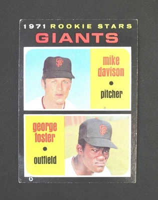 George Foster Mike Davison novato 1971 Topps #276 FR Foto 1 de 2