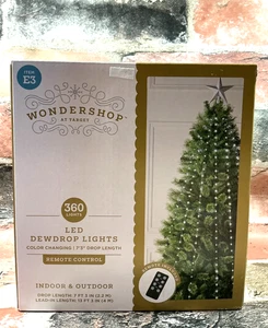 Wondershop 7'3" 360 LED Color Changing Dewdrop Christmas Lights + Remote + Timer - Picture 1 of 15