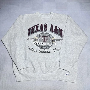 Vintage 90s Logo 7 Texas A&M University Aggies Crewneck Sweatshirt Size XL - Picture 1 of 15