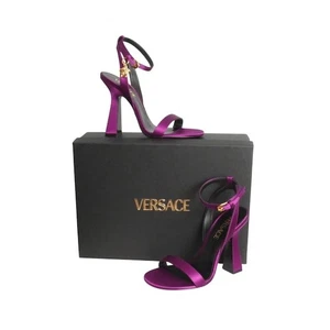 VERSACE - Sandalias ciruela satinada, talla 37 nuevas en caja - Imagen 1 de 6