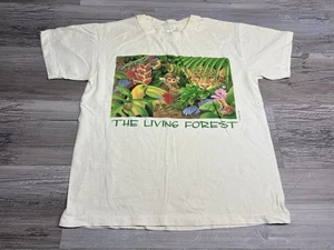 Vintage 90s Humanitees Nature T-Shirt Living Forest Wildlife Kids Sz L (Adult S) - Picture 1 of 8