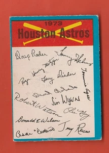 1973 0 PEE CHEE HOUSTON ASTROS BASEBALL KARTEN CHECKLISTE - Bild 1 von 2