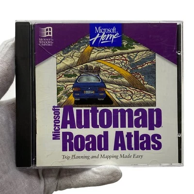 Vintage 95' Microsoft Home Automap Road Atlas CD 496-152-001 Rare! - Image 1 of 4