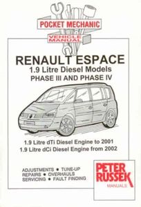 Manual Renault Espace Phase III & IV Diesel 1996-2005 Workshop Service Repair - Imagen 1 de 5