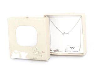Shy by Sydney Evan Lucky Sterling Silver Necklace With 0.015CT Diamond Bezel NWT - Picture 1 of 4