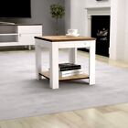Affinity Real Oak Wood & White Coffee Table Bed Side Table