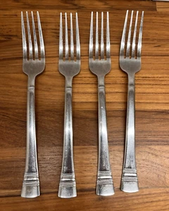 TOWLE TWS516 Set of 4 Stainless Dinner Forks Beaded & Bands - Picture 1 of 3