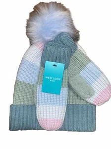 West Loop Mädchen Wintermütze und Fäustlinge mehrfarbig - Bild 1 von 3