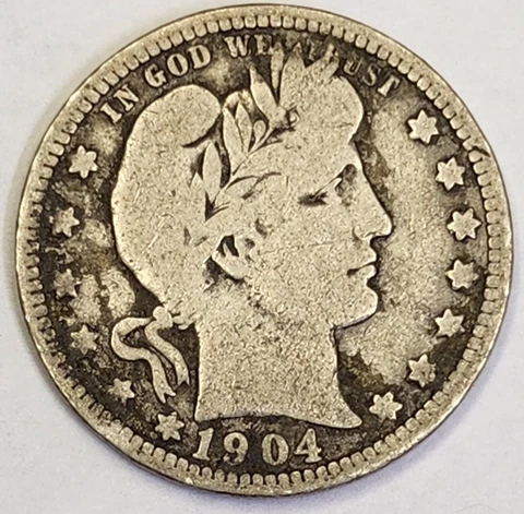1904-O  BARBER QUARTER Cover