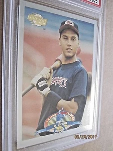 1993 FLEER EXCEL BASEBALL CARD #10 GREENSBORO HORNETS DEREK JETER  PSA 8 NM- MT - Picture 1 of 4