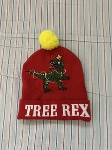 H&m beanie hat Cap Dragon Winter RedKnit Plain Unisex One Size - Picture 1 of 2