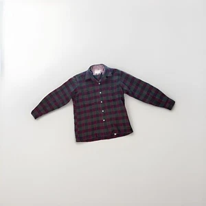 Camisa a Cuadros de Lana Vintage Años 50 Rojo Tartán Lanerossi Rockabilly Western 42 Italia - Imagen 1 de 13
