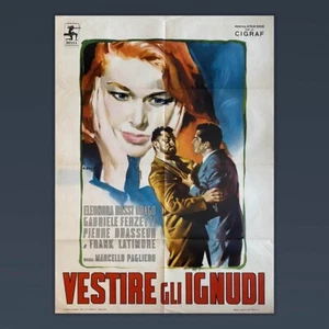Raro Manifesto 2F Vestire Gli Ignudi - 1954 - Pirandello - Marcello Pagliero - Imagen 1 de 3