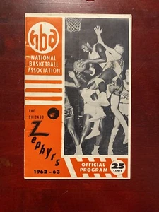Chicago Zephyrs vs. St. Louis Hawks 1962-63 programa de juegos de la NBA - Imagen 1 de 12