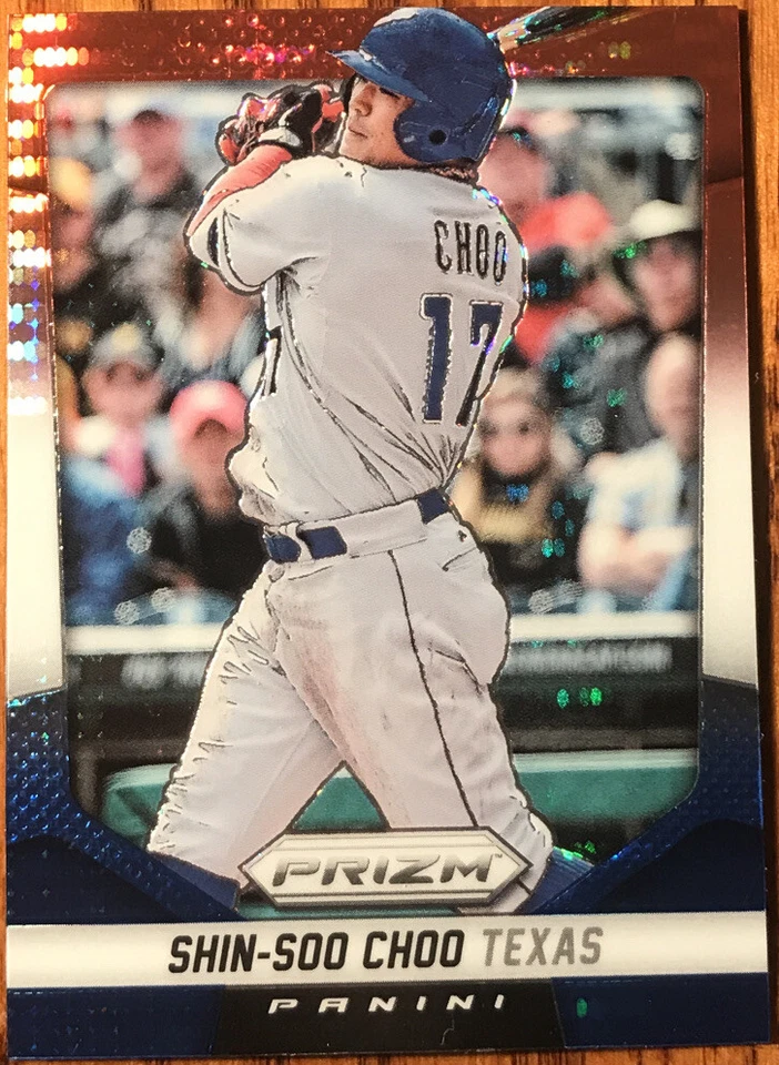 Panini Prizm Prizms 2014 rojo blanco y azul Pulsar Shin-Soo Choo #4 Texas Rangers Foto 1 de 2