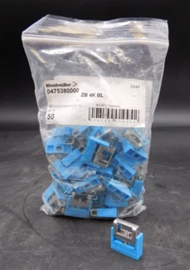 Nuevo yugo de sujeción Weidmuller Busbar ZB 4K BL - 0475380000 - Cantidad 40 - Imagen 1 de 5