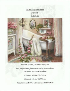 Advanced Level Cross Stitch Pattern SOLITUDE - Bath Cross Stitch - Large Design - Picture 1 of 2