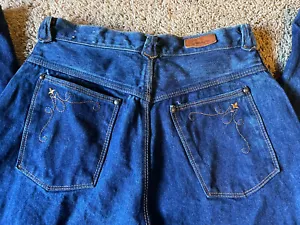 Vintage Original Wrangler Juniors Sz 15 Jeans W 28 Rare Stitching 1960's - Picture 1 of 12