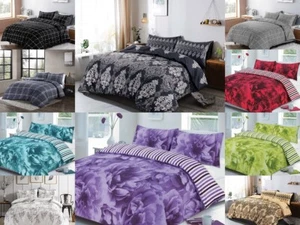 New Designs Duvet Cover Set Bedding Set Quilt Cover with Pillowcases All Sizes - Picture 1 of 17