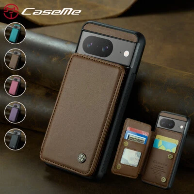 For Google Pixel 9/9 Pro XL Slim Leather Case Flip Card Holder Back Phone Cover - Image 1 of 4