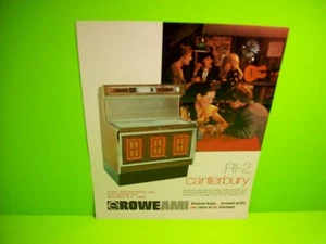 Rowe AMI RI-2 CANTERBURY Original 1977 Phonograph Music Jukebox Promo Flyer - Bild 1 von 2