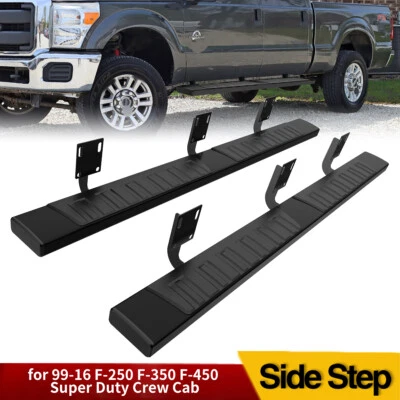 for 1999-2016 F250 F350 Super Duty Crew Cab 6" ALU Running Boards Side Step Bars - Изображение 1 из 4