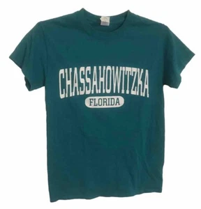 Gildan T-shirt Size S Chassahowitzka Florida Green Turquoise Cotton Polyester - Picture 1 of 5