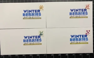 USPS First Day Of Issue Stamp 'Winter Berries' Qty 4, 2019 Color Canceled - New - Picture 1 of 5