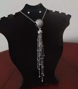Autentico ciondolo Pandora argento zirconi gemma nappa incantata ciondolo 4 collane charm - Foto 1 di 22