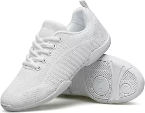 Girls White Cheerleading Shoes Breathable Youth Cheer Competition Sneakers At... - Picture 1 of 8