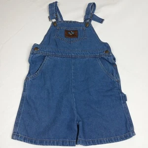 Eagle Rock Jeanswear Overalls Size 5 Carpenter Shorts Key Boys Blue Stone Wash - Picture 1 of 5