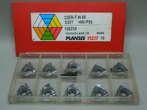 10x Wendeplatten Plansee Tizit 22ER-T-N 60 S30T HW-P30 135238 Carbide inserts - Picture 1 of 4