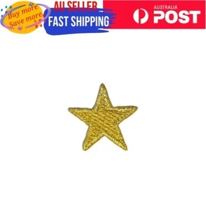 Tiny Glitter Star Iron on Patch Mini Little Small DIY Insignia 2×2×0.1cm(0.3g) - Picture 1 of 3