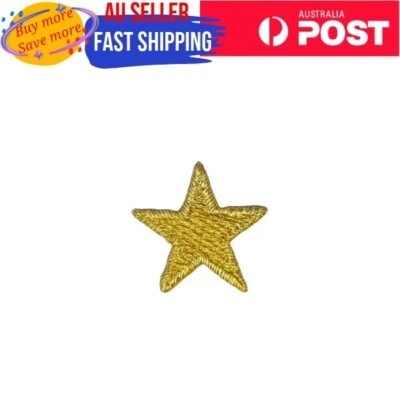 Tiny Glitter Star Iron on Patch Mini Little Small DIY Insignia 2×2×0.1cm(0.3g) - Image 1 of 3