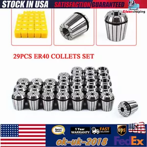 29x ER40 Precision Spring Collet Set Milling Lathe CNC Chuck Bit Holder Tool - Picture 1 of 12