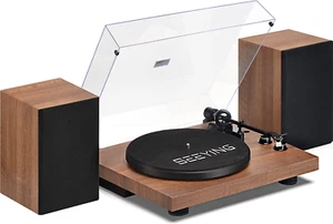 Altavoces de estantería tocadiscos vintage para reproductor de discos vinilo Bluetooth - Imagen 1 de 8