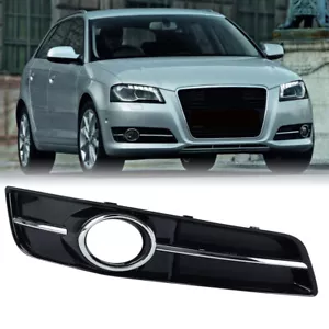 RHS Front Lower Bumper Fog Lamp Frame Grille Cover Chrome For Audi A3 2010-2013 - Picture 1 of 9
