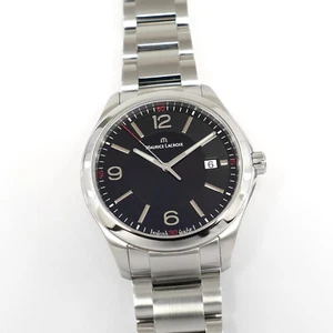 Maurice Lacroix Miros MI1018 Black Dial Men's 40mm Date Boxed MI1018-SS002-330 - Picture 1 of 14